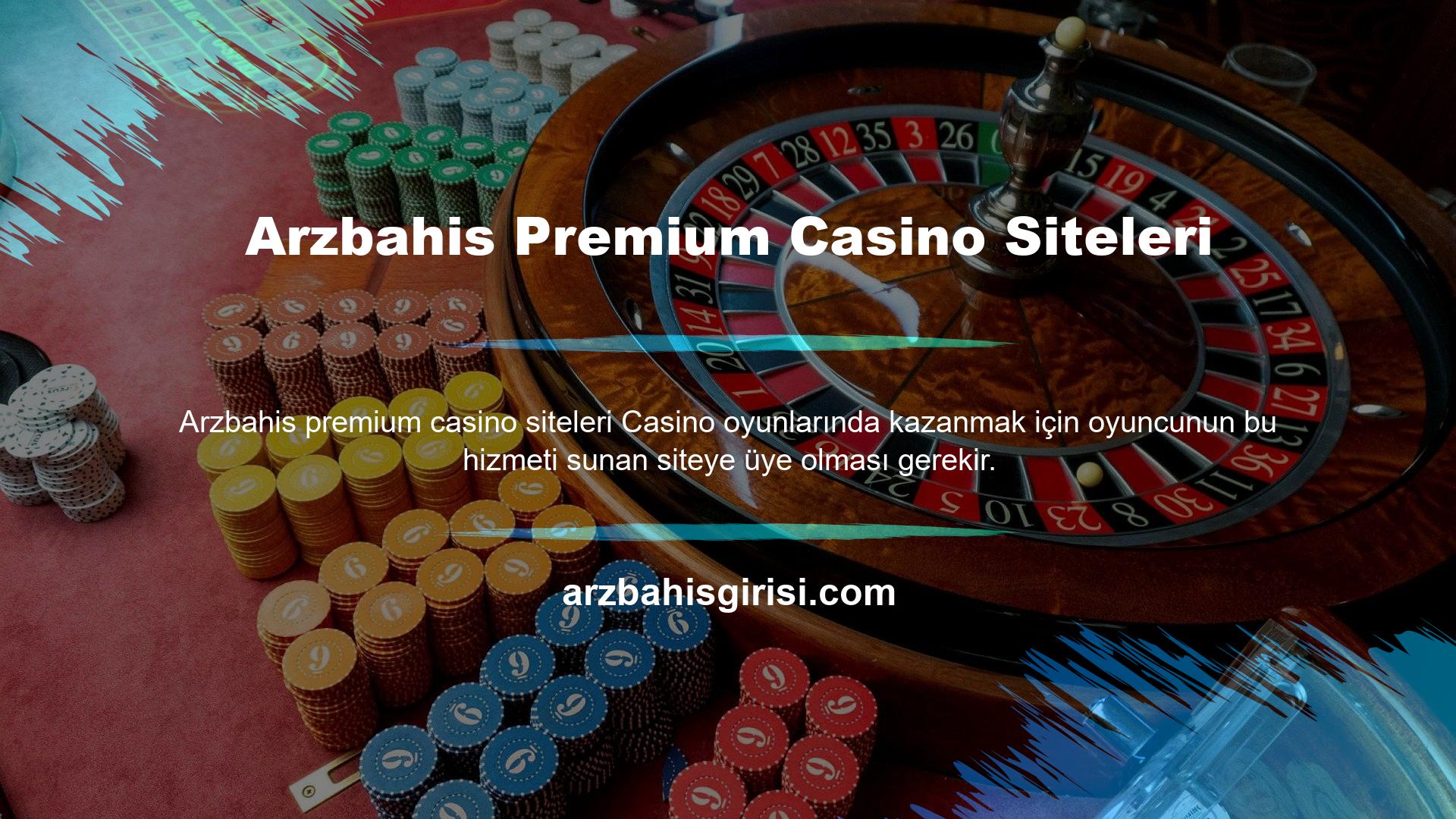 Arzbahis Premium Casino Siteleri Üyelik ücretsiz ve son derece basit bir işlemdir
